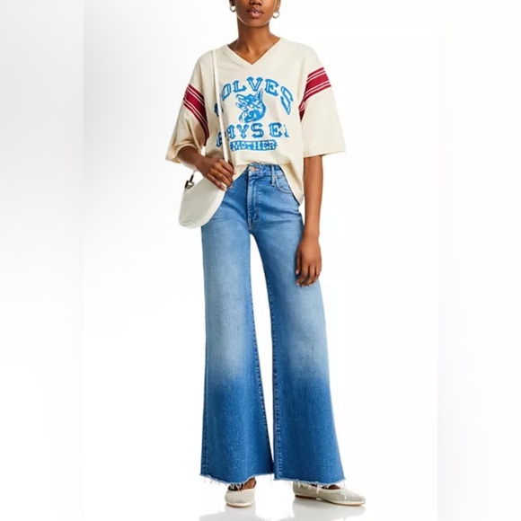 MOTHER The Roller Fray, NWT, Size 24, color: Work Hard Play Hard - Picture 2 of 14